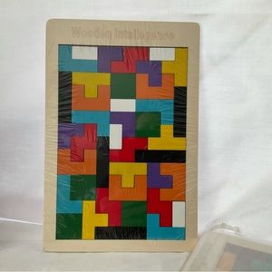 Wooden Blocks Tangram Puzzles, Russian Blocks game learning toy new